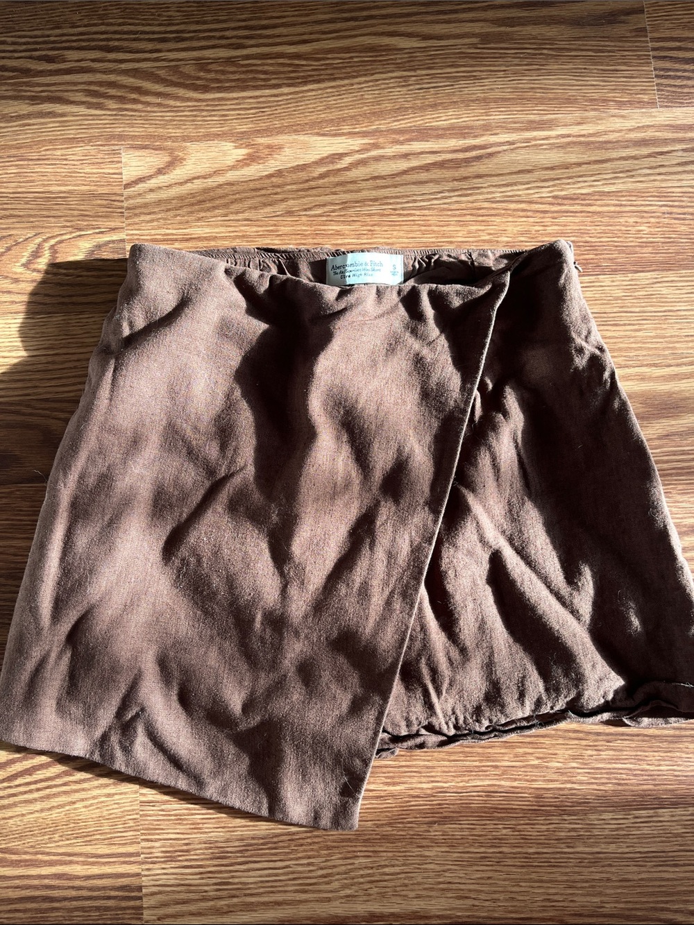 Brown Wrap Mini Skort - Abercrombie & Fitch - Small